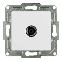 Розетка телевизионная GUNSAN Eqona 16401100-159122 оконечная/проходная TV скрытая установка белая IP20