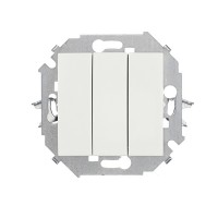 Выключатель Simon 15 1591391-030 трехклавишный скрытая установка белый