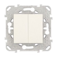 Выключатель Schneider Electric Unica MGU5.211.25ZD двухклавишный скрытая установка бежевый