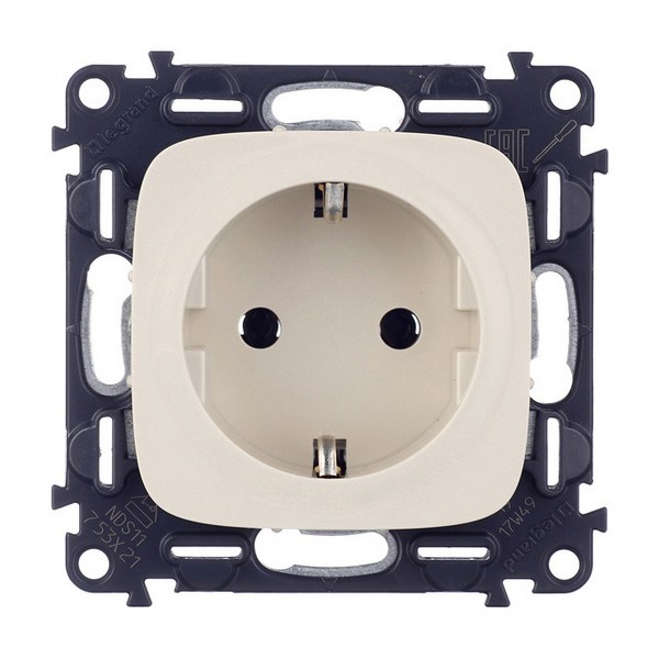 Розетка Legrand Valena Allure 753821 скрытая установка слоновая кость с заземлением
