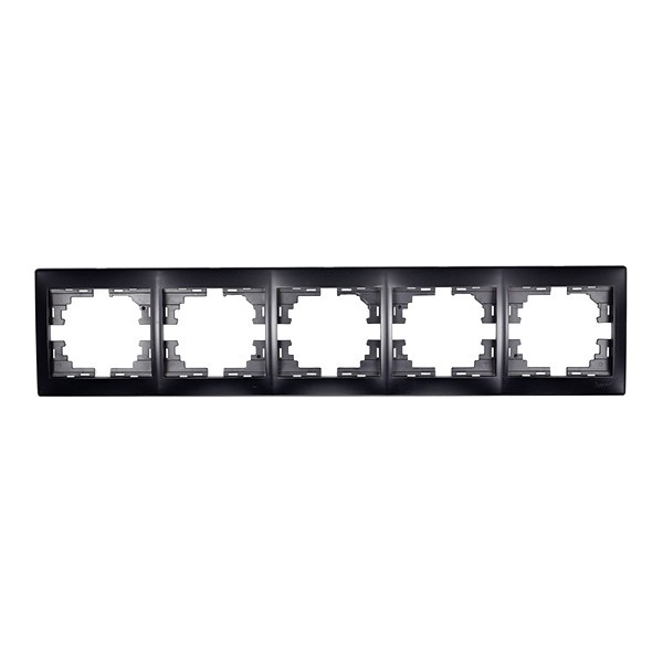Рамка Lezard MIRA 701-4200-150 пятиместная горизонтальная черный бархат