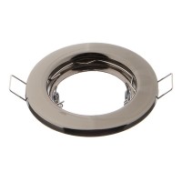 Светильник встраиваемый Sholtz GU5.3 MR16 d80 мм круглый IP20 черный хром
