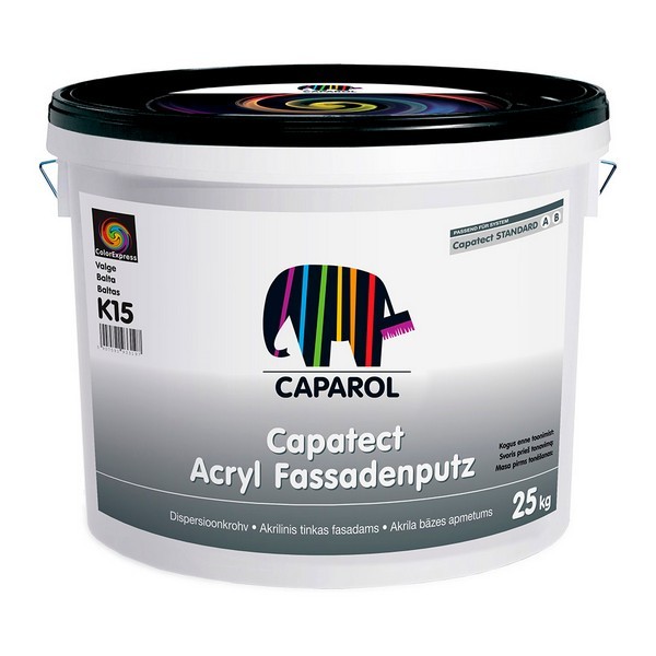 Штукатурка декоративная на полимерной основе Caparol Capatect Acryl FassadenPutz K15 белая база 1 25 кг
