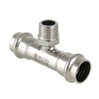 Тройник VALTEC (VTi.933.I.280628) 28 мм х 1 НР(ш) х 28 мм нержавеющая сталь